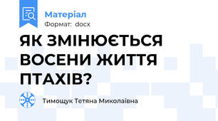 ЯК ЗМІНЮЄТЬСЯ ВОСЕНИ ЖИТТЯ ПТАХІВ?