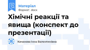 Хімічні реакції та явища (конспект до презентації)