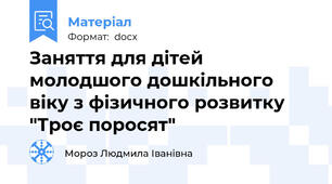 Заняття для дітей молодшого дошкільного віку з фізичного розвитку "Троє поросят"