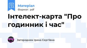 Інтелект-карта "Про годинник і час"