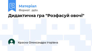 Дидактична гра "Розфасуй овочі"