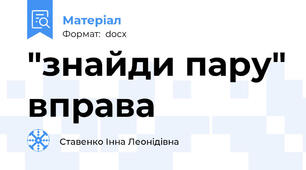 "знайди пару" вправа