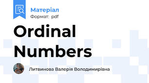 Ordinal Numbers