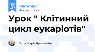 Урок " Клітинний цикл еукаріотів"