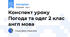Конспект уроку Погода та одяг 2 клас англ мова