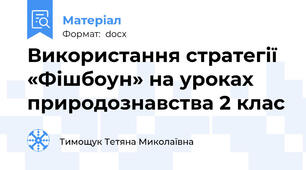 Використання стратегії «Фішбоун» на уроках природознавства 2 клас
