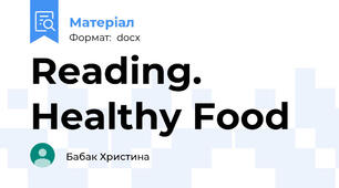 Reading. Healthy Food