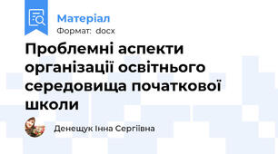 Проблемні аспекти організації освітнього середовища початкової школи