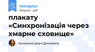 плакату «Синхронізація через хмарне сховище»