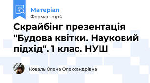 Скрайбінг презентація "Будова квітки. Науковий підхід". 1 клас. НУШ