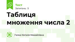 Таблиця множення числа 2