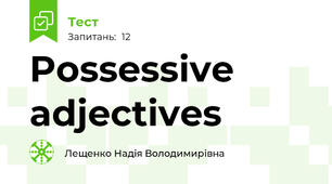Possessive adjectives