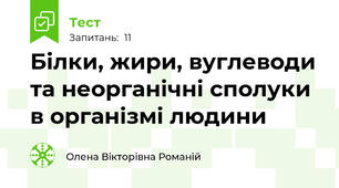 Білки, жири, вуглеводи та неорганічні сполуки в організмі людини