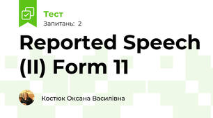 Reported Speech (II) Form 11