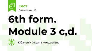 6th form. Module 3 c,d.