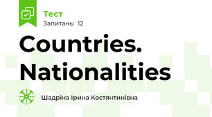 Countries. Nationalities