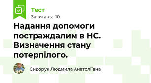 Надання допомоги постраждалим в НС. Визначення стану потерпілого.