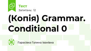 (Копія) Grammar. Conditional 0