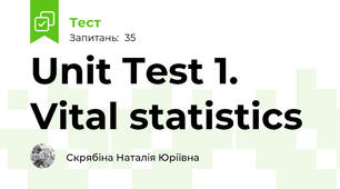 Unit Test 1. Vital statistics