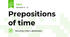Prepositions of time