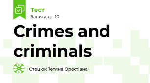 Crimes and criminals
