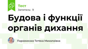 Будова і функції органів дихання