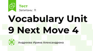 Vocabulary Unit 9 Next Move 4