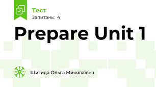  Prepare Unit 1