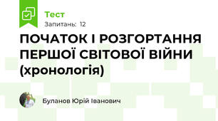 ПОЧАТОК І РОЗГОРТАННЯ ПЕРШОЇ СВІТОВОЇ ВІЙНИ (хронологія)