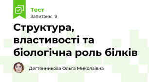 Структура, властивості та біологічна роль білків