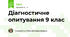 Діагностичне опитування 9 клас