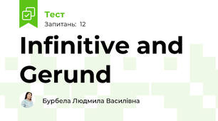 Infinitive and Gerund