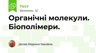 Органічні молекули. Біополімери.
