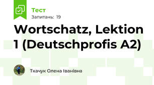 Wortschatz, Lektion 1 (Deutschprofis A2)