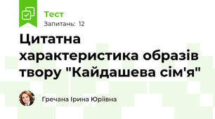 Цитатна характеристика образів твору "Кайдашева сім'я"