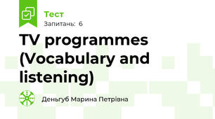 TV programmes (Vocabulary and listening)
