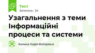 Узагальнення з теми Інформаційні процеси та системи 