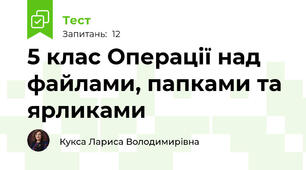 5 клас Операції над файлами, папками та ярликами