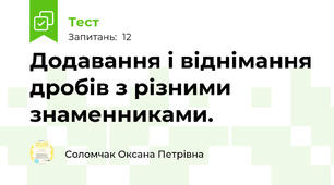 Додавання і віднімання дробів з різними знаменниками.