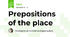 Prepositions of the place