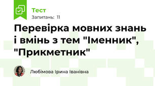 Перевірка мовних знань і вмінь з тем "Іменник", "Прикметник"