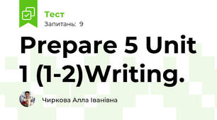 Prepare 5 Unit 1 (1-2)Writing.