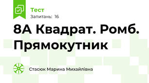 8А Квадрат. Ромб. Прямокутник