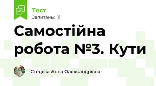 Самостійна робота №3. Кути