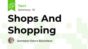 Shops And Shopping
