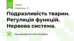 Подразливість тварин. Регуляція функцій. Нервова система. 