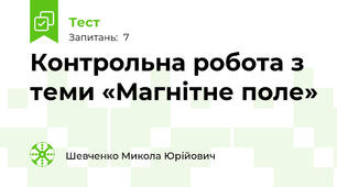 Контрольна робота з теми «Магнітне поле»