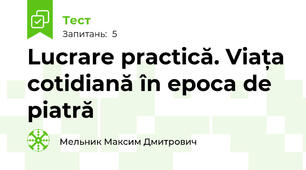 Lucrare practică. Viața cotidiană în epoca de piatră