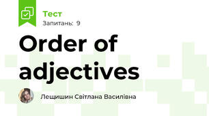Order of adjectives
