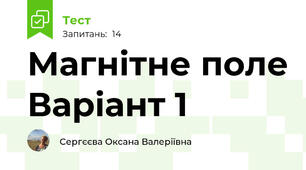 Магнітне поле Варіант 1